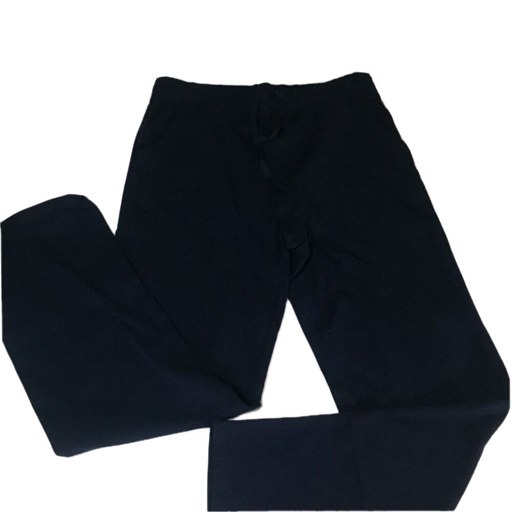 Willit-Women Cotton Straight Leg Loose Fit Athletic Pants with Pockets-Navy Sz L